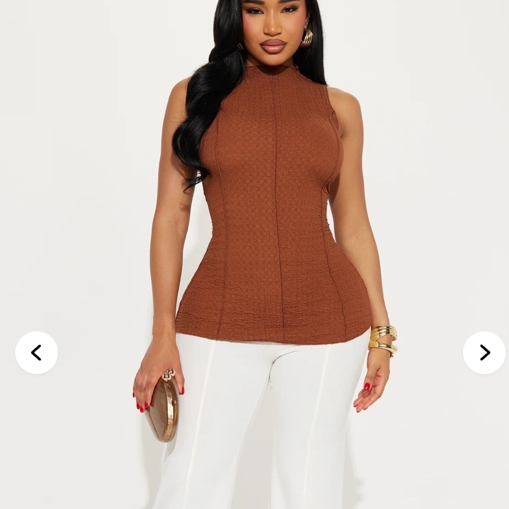Fashion Nova Rust Knit Top